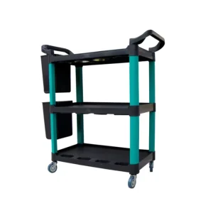 Three Tier Multipurpose Plastic Tool Trolley for Car Wash Detailing Utility Tool Cart for Car Cleaning