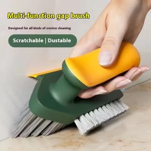 Three-in-One Handheld Cleaning Brush Gap Corner Toilet Floor Cleaning Tool Plastic PP