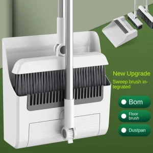 Three in one Broom Dustpan Floor Brush Home Use Handheld PP Soft Bristle Multi use Cover Sweep Thickened Sustainable 60cm