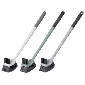 Toilet Bowl Brush Plastic Scrub Brush Toilet Cleaner Scrubber Under Rim with Curved Bristles