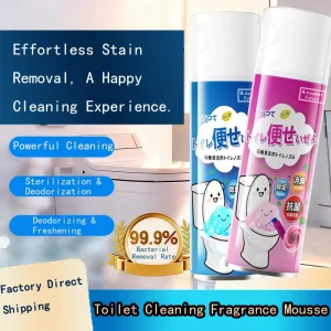 Toilet Bowl Cleaner Mousse Foam Bubble Gel with Fresh Scent and Deodorizing Odor Eliminator