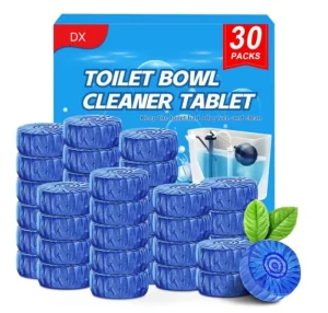 Toilet Bowl and Tank Cleaner Tablets, Sewage-Safe, Hard Water Stain Remover, Fresh Scent, 30 Tabs