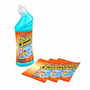 Toilet Cleaner Shrink Wrap Labels for Bottles Packaging Moisture Proof PET PVC Heat Seal Film