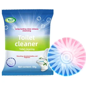 Toilet Cleaner Strong Urine Scale Removal Lemon Scent Effervescent Tablets Blue Bubble Remove Yellow Stains Deodorize 6 Count