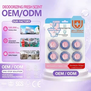 Toilet Cleaner Tablets Deodorizing Limescale Removal Lemon Scent 300g 6-Piece