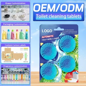 Toilet Cleaning Powder and Bowl Cleaner Tablet for Deep Stain Removal