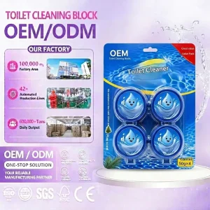 Toilet Cleaning Tablets Blue Bubble Lavender Scent Deodorizing Limescale Removal Disinfecting