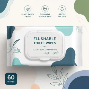 Toilet Paper Wet Wipes Gentle Soothing Mild Hypoallergenic with Aloe Vera Extract for Bathroom Daily Use Customizable