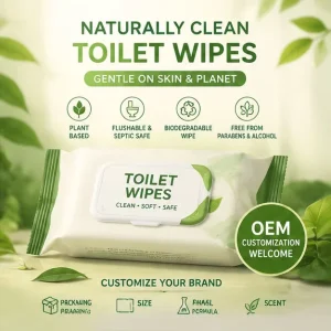 Toilet Paper Wet Wipes with Natural Aloe Vera Silky Plush Skin Friendly Designed for Sensitive Bathroom Care Customizable Size