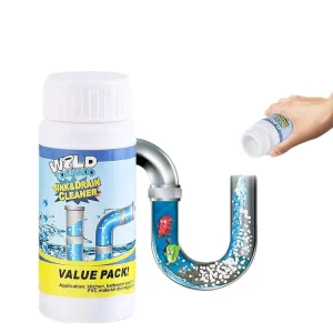 Toilet Pipeline Drain Cleaner Powder with 50%-80% Active Ingredients for Oil, Grease, and Hair