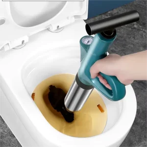 Toilet Plunger Gun High-Pressure Snake Drain Unclog Plunger Drain Cleaner Clog Remover for Toilet