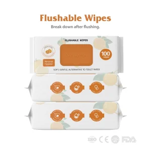 Toilet Wet Wipes Silky Unscented Dermatologically Tested with Natural Purified Water Customizable for Bathroom Daily Use