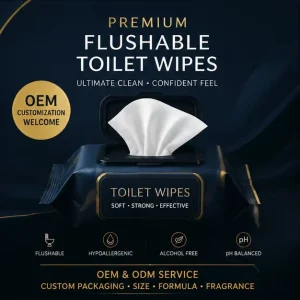 Toilet Wet Wipes Ultra Soft Silky Alcohol Free Non Irritating Customizable for Bathroom Daily Personal Care