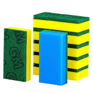 Top Quality Large Nylon Emery Sponge Scouring Pad Soft High Foam Scrubber Dish Washing Dishwashing Kitchen Cleaning Products