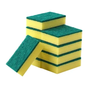 Topeco Factory Price High Quality Polyurethane Green Scouring Pad Cleaning Sponge for Kitchen