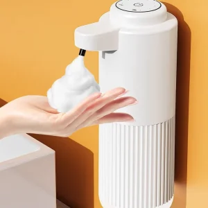 Touchless Stand Soap Foam Dispenser OEM Hand Sanitizer 380ml Electric IPX5 Waterproof Modern Design Hotel Use Automatic Foaming
