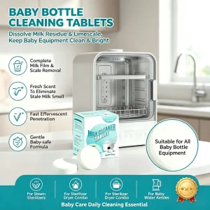 Toxic Free Plant Based Formula Professional Milk Bottle Cleaner Eco Friendly Baby Bottle Cleaning Detergent Tablets