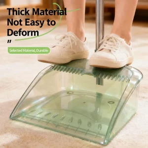 Transparent Sweeping Set for Home With Large Capacity Dustpan Four Layer Thick Dense Brush Combo Tool