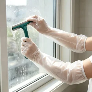 Transparent Waterproof Disposable TPE CPE Gloves Heat Resistant Flexible for Food Handling