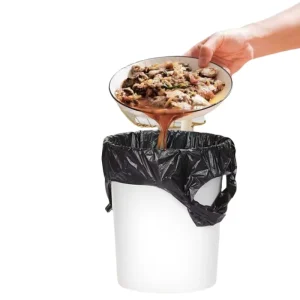 Trash Bags Disposable Household Plastic Hdpe Ldpe Portable 45*55Cm Black T Shirt Vest Garbage Bag Roll No reviews yet