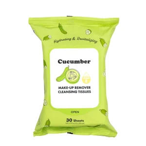 Travel Cleansing Facial Wipes for Waterproof Makeup Plant Based Makeup Remover Wet Towelettes Face Wipes