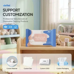 Travel Ready Hand and Face Soft Wipes Portable Mini Disposable Cleaning Wipes for Baby Daily Care Outdoor Use