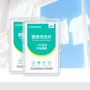 Travel Size Disposable Super Concentrated Laundry Detergent Sheets and Tablets Powerful Stain Removal Eco-Friendly Low Foam