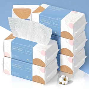 Travel Size Facial Cleansing Towel Makeup Removing Baby Care Surface Cleaning Ultra Soft Dry Wipes Disposable Cotton Face Tissue