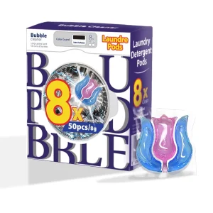 Travel-Size Quick-Dissolve Eco-Friendly Laundry Detergent Pods with Fiber Protection