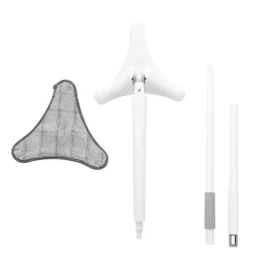Triangle No-Hand-Wash Mop, 360° Swivel Head, Wet and Dry Cleaning, Replaceable Microfiber Pad