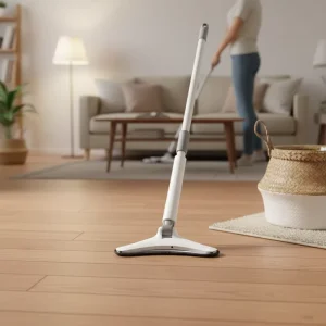 Triangle No-Hand-Wash Mop with 360° Swivel Head, Wet and Dry Mop, Replaceable Microfiber Pad