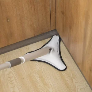 Triangle No hand wash Mop 360° Swivel Head Wet and Dry Mop Replaceable Microfiber Pad for Low Gap Cleaning