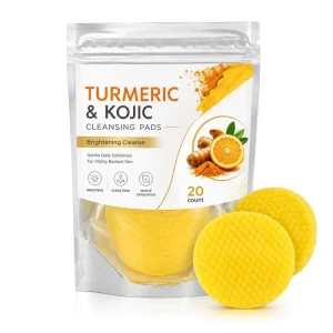 Turmeric Brightening Cleansing Pads Soft Pre-soaked Facial Wipes Moisturizing Exfoliating Daily Skin Care Private Label OEM