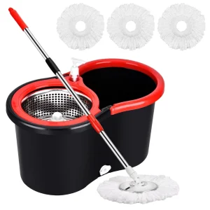 Twist Microfiber Mop Bucket Set with Steel Mop Stick