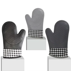 Two-Finger Silicone Kitchen Oven Gloves Waterproof Non-Slip Anti-Scald