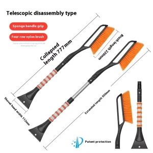 Two in One Telescopic Snow Shovel Winter Cleaning Car Ice Removal Scraper Snow Brush Car Snow Removal Tool