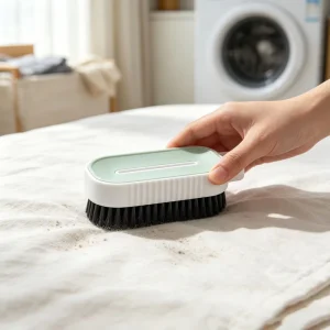 Two tone Hard Bristle Plastic Handle Laundry Shoe Brush Multi purpose Household Stain Cleaning Scrub