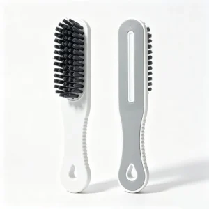 Two tone Non slip Outdoor Laundry Scrub Brush with Hard Bristle Plastic Handle for Handheld Shoe and Clothes Cleaning