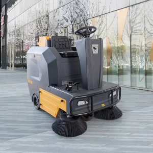 U125 Concrete Floor Cleaning Machine, Outdoor Ride-On Floor Sweeper Vacuum