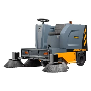 U190 Battery-Operated Ride-On Floor Sweeper with Water Spray