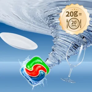 UV Protection Biodegradable Disposable Gel Dishwashing Pods Tablets Anti-Static Silverware Rust Prevention