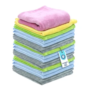 Ultra Absorbent Quick Dry Weft Knitted Microfiber Cleaning Towel 430GSM Thick Washable Rag for Multi Surface Degreasing Dust