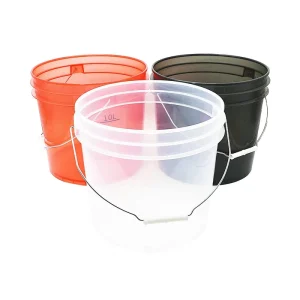 Ultra Clear Car Wash Bucket 3.5 Gallon Transparent Plastic Water Bucket for Car Washing