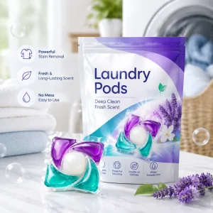 Ultra-Concentrated 5-Chamber Apparel Pods, Strong Cleaning, Color Protector, Phosphate-Free, Antibacterial, Softening