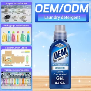 Ultra-Concentrated Disposable Liquid Laundry Detergent for Apparel with Floral Scent