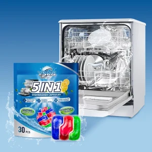 Ultra Concentrated Plant Based 2X Cleaning Power Salt Dissolve Dishwashing Gel Biodegradable Fast Tableware Cleaning