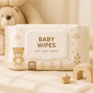 Ultra-Soft Hypoallergenic Alcohol-Free Baby Wipes, Gentle Cleansing, Customizable Size