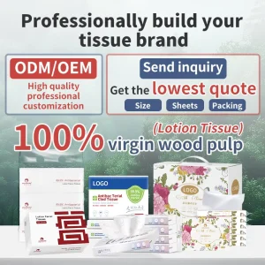 Ultra Soft Lotion Facial Tissue Virgin Wood Pulp 3 Ply Skin Friendly Paper for Sensitive Skin OEM ODM