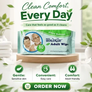 Ultra Soft Skin Friendly Adult Wet Wipes Alcohol Free Gentle Cleansing for Sensitive Skin Daily Personal Care Adult Wet Wipe