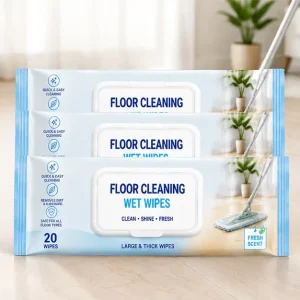 Ultra-Soft Wet Floor Cleaning Wipes with Strong Absorption for Kitchen Grease and Stain Removal